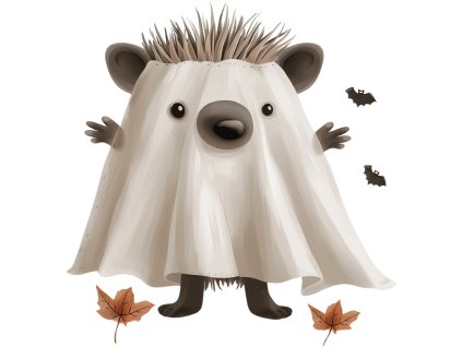 Nažehlovačka Duch ježek (ROZMĚRY velikost 12 cm)