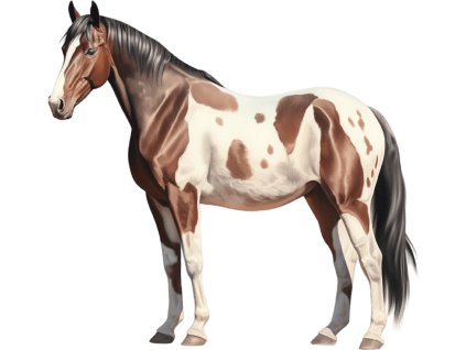 Nažehlovačka Americký strakatý kůň (ROZMĚRY velikost 6 cm)