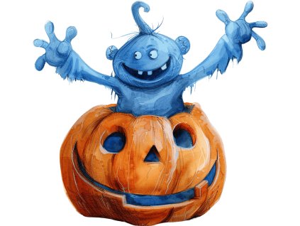 Nažehlovačka Dýně a strašidlo (ROZMĚRY velikost 12 cm)