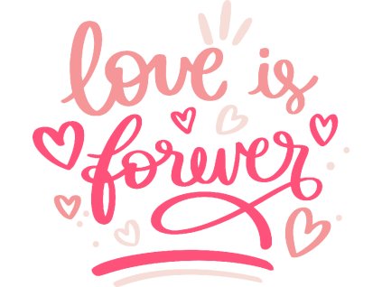 Nažehlovačka Love is forever (ROZMĚRY velikost 12 cm)