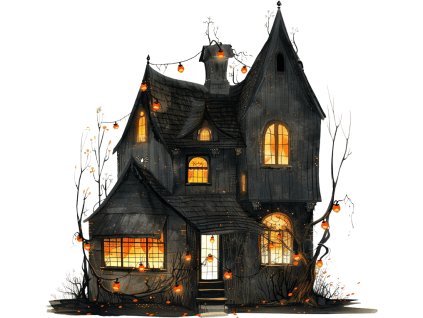 Nažehlovačka Dům strašidelný (ROZMĚRY velikost 20 cm)