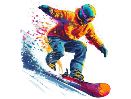 Nažehlovačka Snowboardista (ROZMĚRY velikost 20 cm)