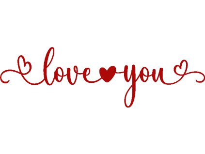 Nažehlovačka Love you srdíčka (ROZMĚRY velikost 6 cm)