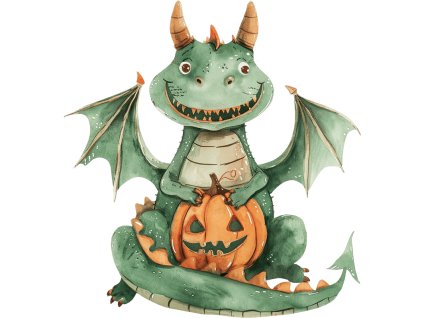 Nažehlovačka Drak Halloween zelený (ROZMĚRY velikost 20 cm)