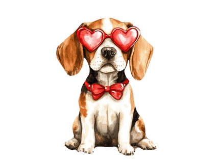 Nažehlovačka Bígl brýle srdce (ROZMĚRY velikost 12 cm)