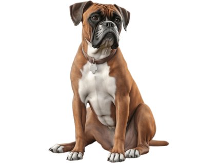 Nažehlovačka Boxer sedící (ROZMĚRY velikost 20 cm)