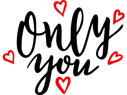 Nažehlovačka Only you (ROZMĚRY velikost 20 cm)