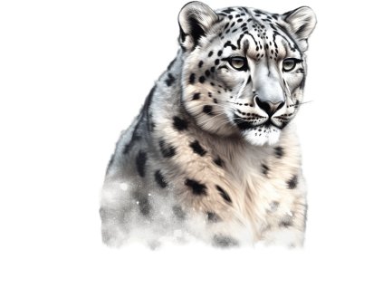 Nažehlovačka Leopard sněžný hlava (ROZMĚRY velikost 20 cm)