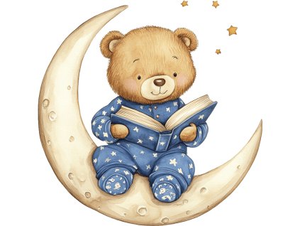 Nažehlovačka Medvídek na měsíčku (ROZMĚRY velikost 6 cm)