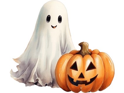 Nažehlovačka Duch a dýně (ROZMĚRY velikost 6 cm)