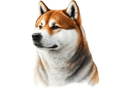 Nažehlovačka Akita Inu hlava (ROZMĚRY velikost 20 cm)