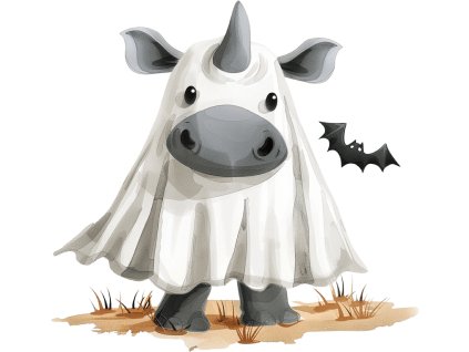 Nažehlovačka Duch nosorožec (ROZMĚRY velikost 12 cm)