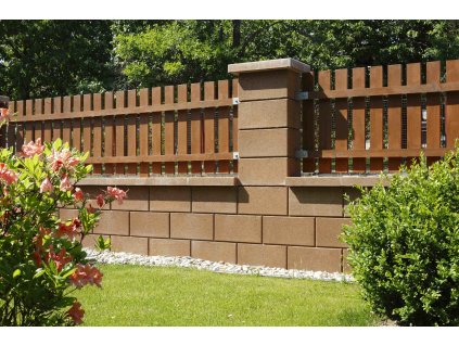Tvarovka plotová BEST LUNETA IV 200x200x400mm karamel