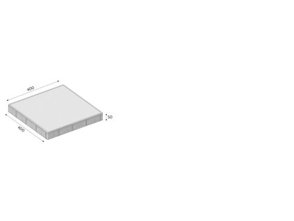 Dlažba betonová CS BETON FORMELA II 400x400x50mm standard neskladba červená