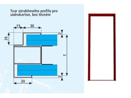 Zárubeň do sádrokartonu SHY 75/900 levá