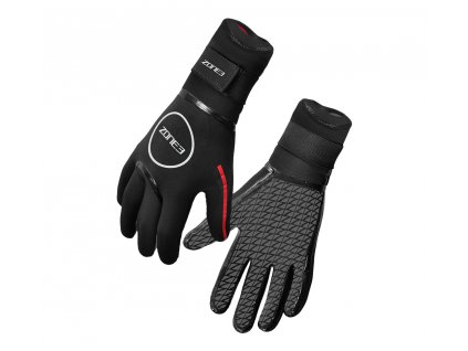 Neoprenové plavecké rukavice Zone3 - BLACK/RED HEAT-TECH