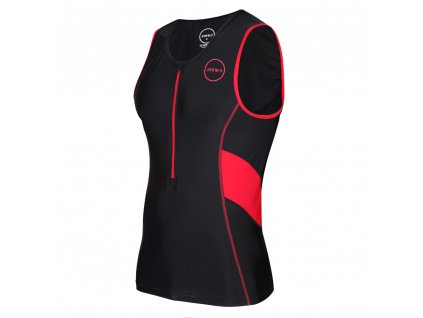 Zone3 Triwear Activate Mens Cutout Tri Top Black Red Front