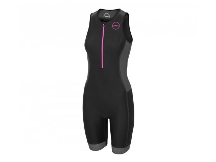 Zone3 Triwear Aquaflo+ Womens Trisuit Cutout Black Front