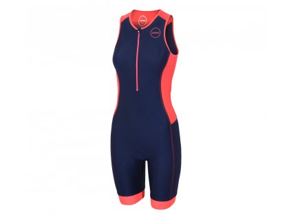 Zone3 Triwear Aquaflo+ Womens Trisuit Cutout Navy Front