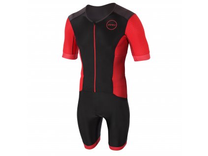 Men's Aquaflo Plus Short Sleeve Full Zip - Black/Red