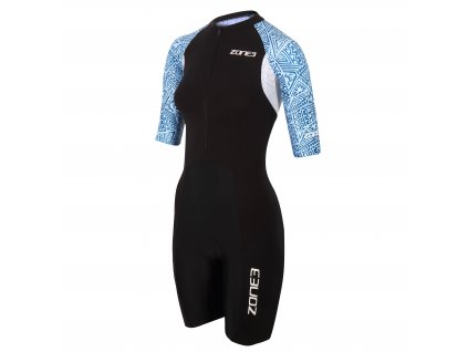 Zone3 Triwear Lava Womens SS Trisuit Cutout Kona Front