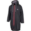 Plavecká parka Polar Fleece Parka Robe Jacket - Black/Grey