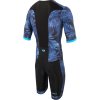 zone3 mens activateplus tropical palm short sleeve full zip trisuit navy blue 2 978170