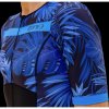 zone3 mens activateplus tropical palm short sleeve full zip trisuit navy blue 5 978174