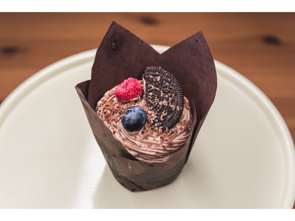 cupcake čokoláda míša vegan Tři fazolky