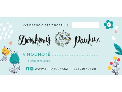 poukaz elektronicky Tři fazolky 1