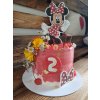 dětský dort Minnie mouse vegan Tři fazolky