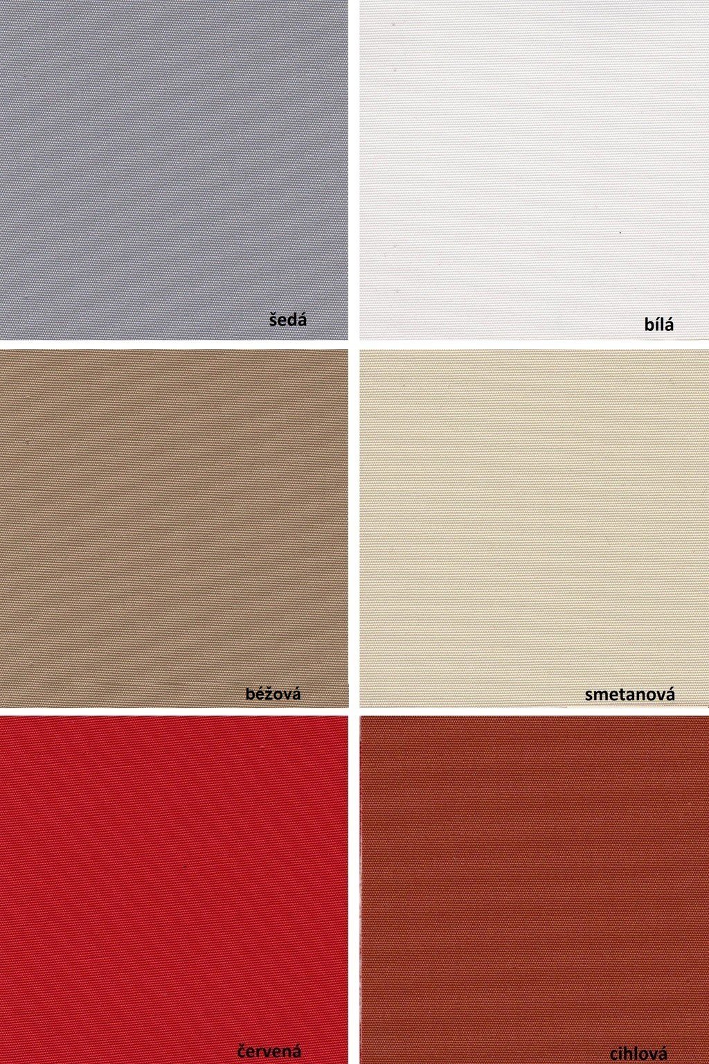 100% polyester fabric, with acrylic coating, with a weight of 220 g/m2. Waterproof.