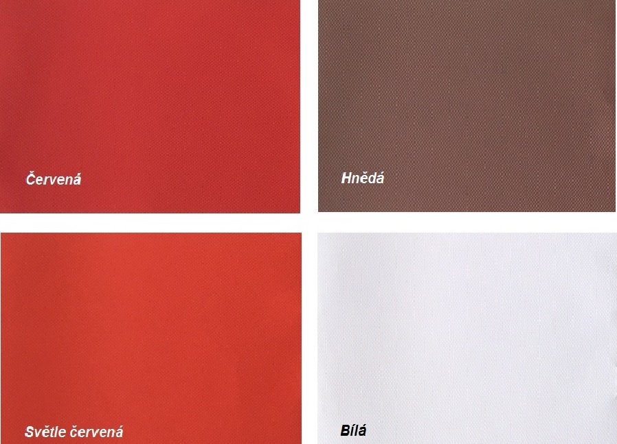 100% polyester fabric, with polyurethane coating, with a weight of 225 g/m2. UV stabilized, waterproof, flame retardant