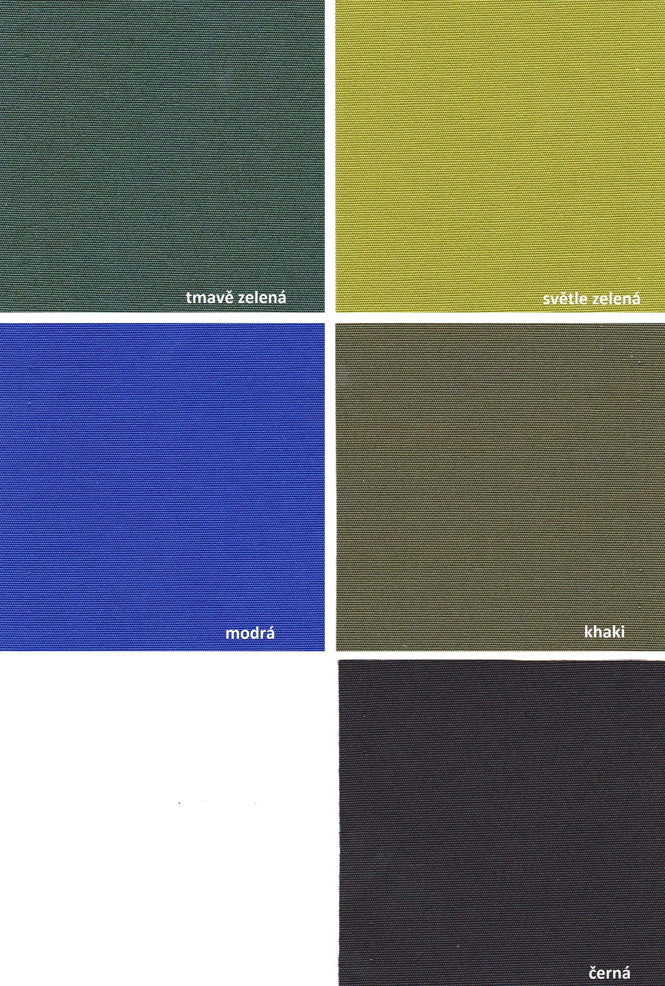 100% polyester fabric, with acrylic coating, with a weight of 220 g/m2. Waterproof.
