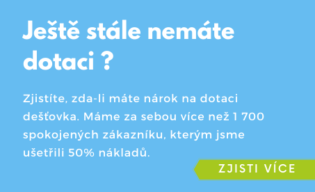 Vyřízení dotace dešťovka