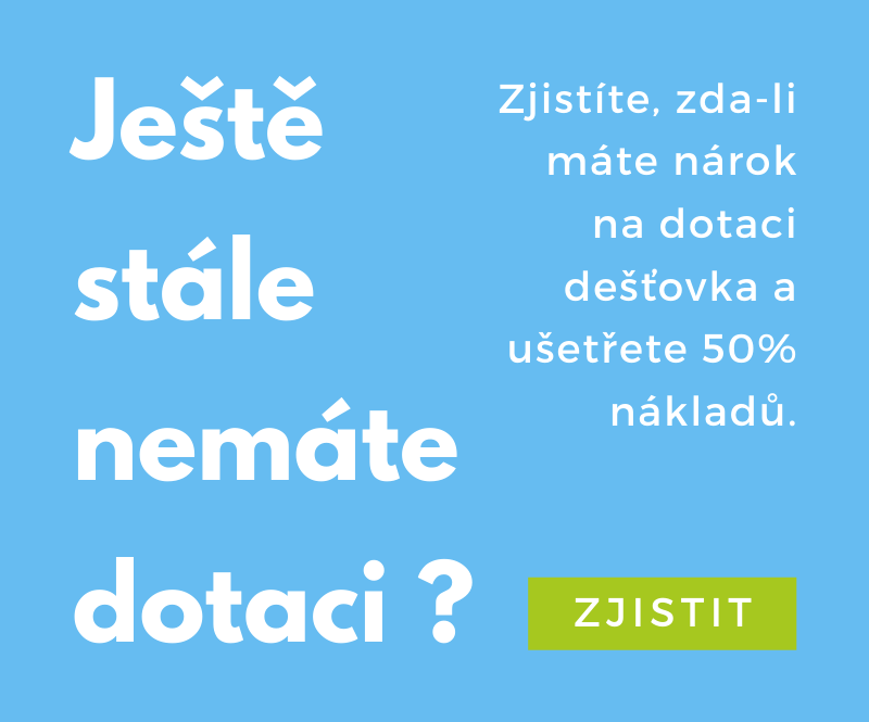 Vyřízení dotace dešťovka