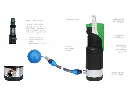Ponorné čerpadlo se sací hadicí Easypump E Deep 1200 X Ring