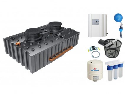 Nádrže na dešťovou vodu - 7000 L - Sada energeticky úsporné | zalévání a splachování WC