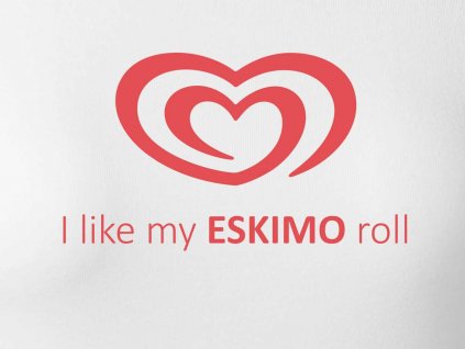 Dámské kajakářské tričko I like my Eskimo roll bílé detail