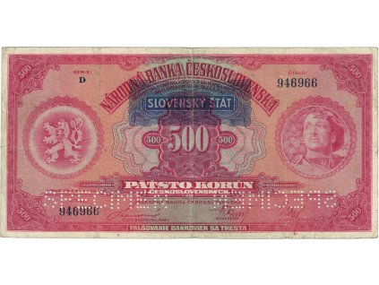500 korun 1929:1939a
