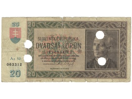 20 korun 1939a