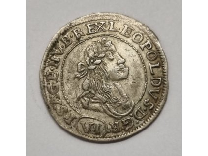 Leopold I. VI Grajciar 1673 KB Kremnica