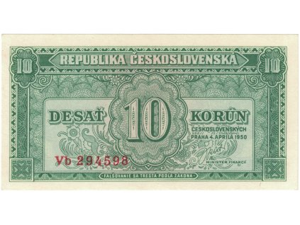 10 korun 1950 a