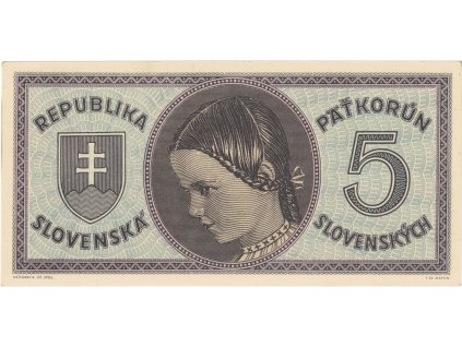 5 korun 1945 r
