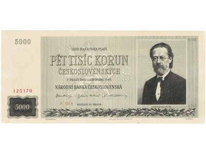 5000 korun Smatana 1945