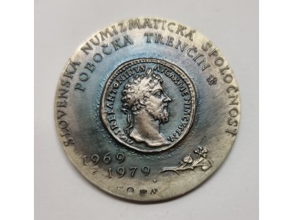 Ag Medaila 1979 SNS Trenčín 1800 rokov rímskeho nápisu