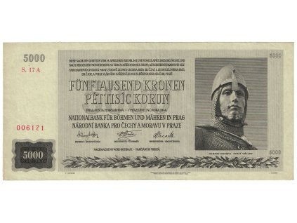 Protekrorat 5000 korun 1944 serie 17 A