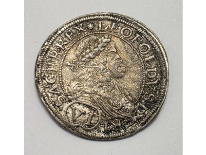 Leopold I. VI Grajciar 1677 Viedeň