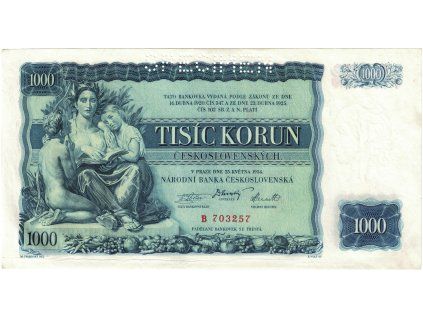 1000 korun 1934 seria B