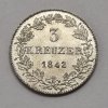 Nemecké štáty Frankfurt 3 Grajciar 1842